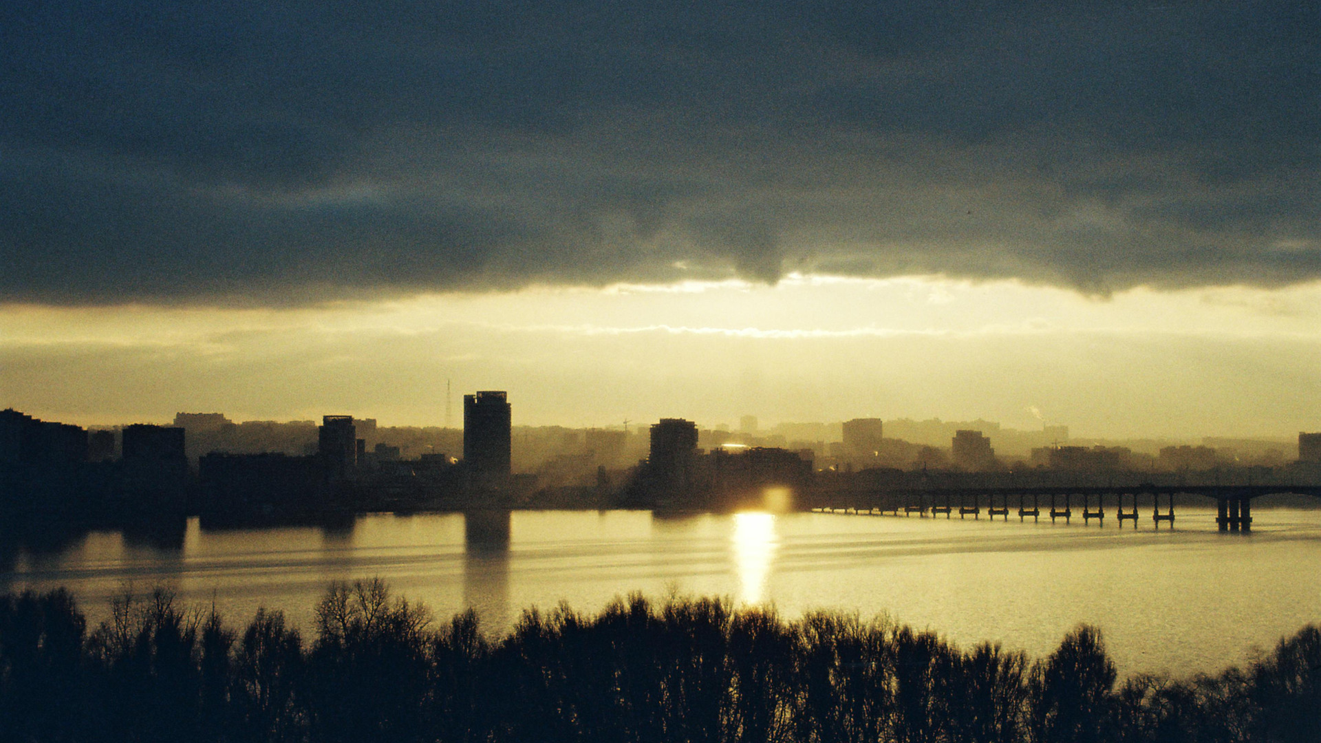 Vy över staden Dnipro